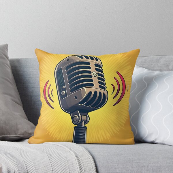 Item preview, Microphone and Notes Bold Yellow Melody designed and sold by RadDeck.
