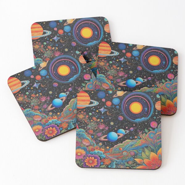 Item preview, Where Color Meets Imagination: Floral Psychedelic Galaxy designed and sold by HLPsychDesigns.