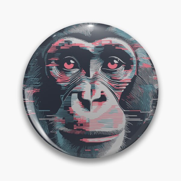 Item preview, Glitch Effect Monkey Illustration designed and sold by RedCaterpillar.