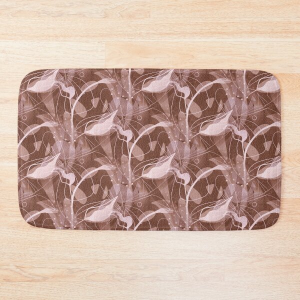 Item preview, Mocha Mousse Bohemian Leaf Pattern designed and sold by Artistestella.