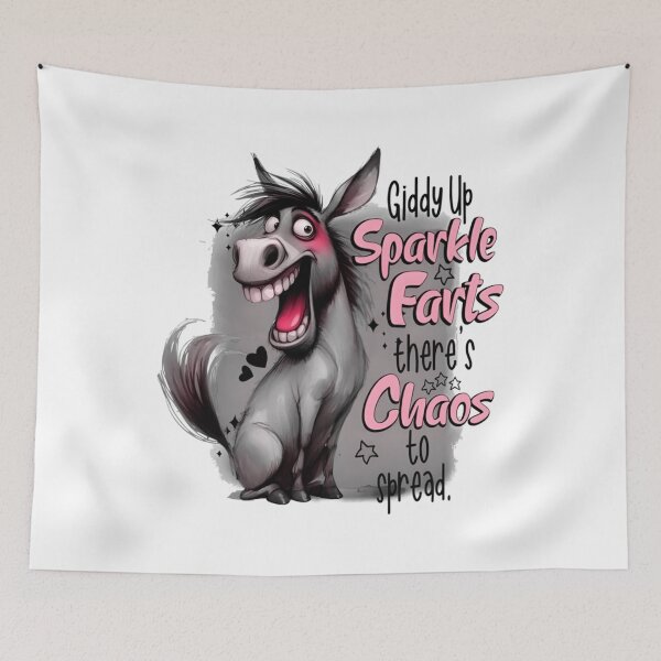 Item preview, giddy up sparkle farts there's chaos to spread  designed and sold by Adriana-PA.