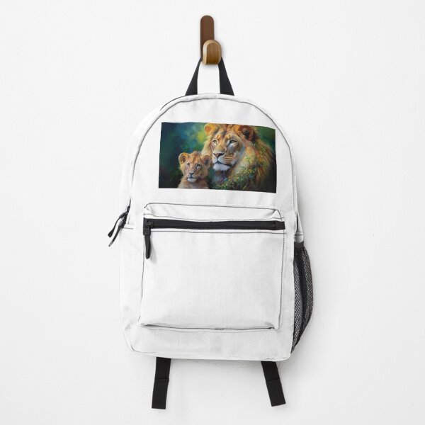 Item preview, Handmade Painting Majestic Beautiful Lion with Cub | Oil Painting Style designed and sold by FilipeFerreira.