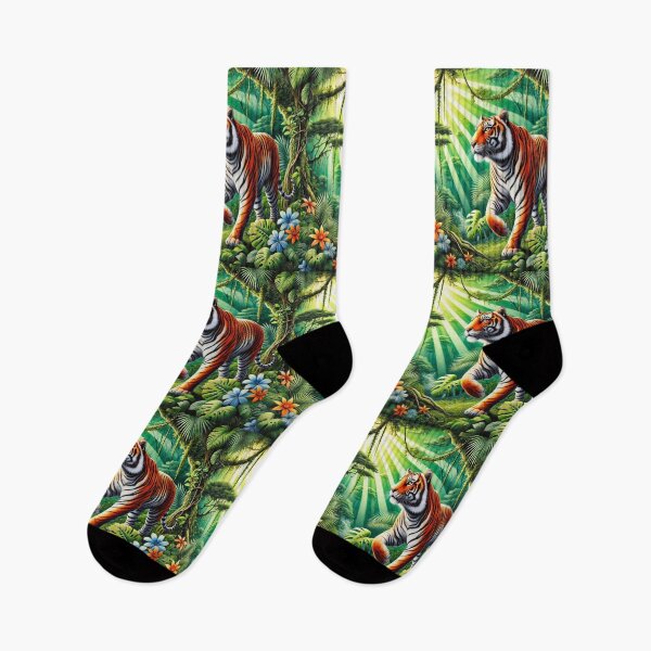 Item preview, Jungle Majesty: Bengal Tiger in a Lush Tropical Forest designed and sold by Meta2Physical.