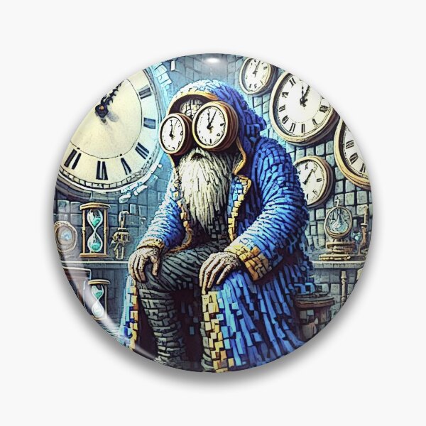 Item preview, time traveler waiting 2024 tileartwork designed and sold by tileartwork.