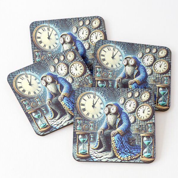 Item preview, time traveler waiting 2024 tileartwork designed and sold by tileartwork.