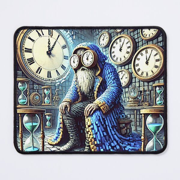 Item preview, time traveler waiting 2024 tileartwork designed and sold by tileartwork.