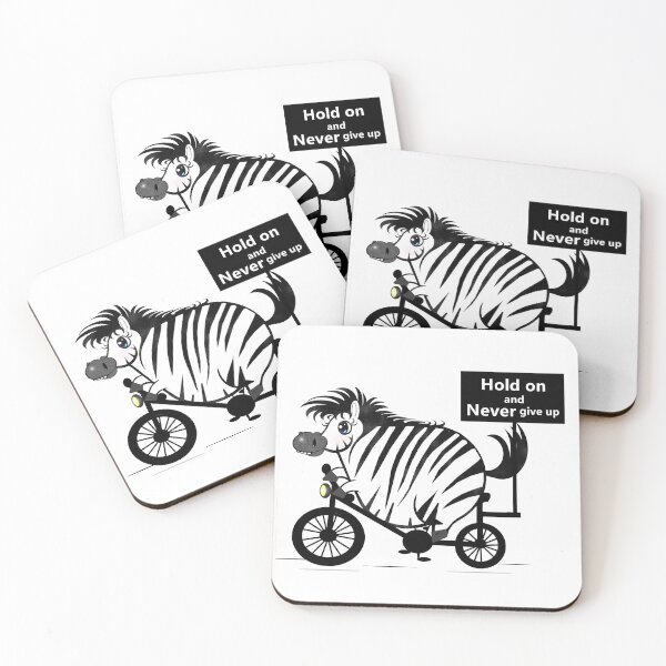 Item preview, Chonky zebra - Hold on and never give up  designed and sold by Shirley cute art .