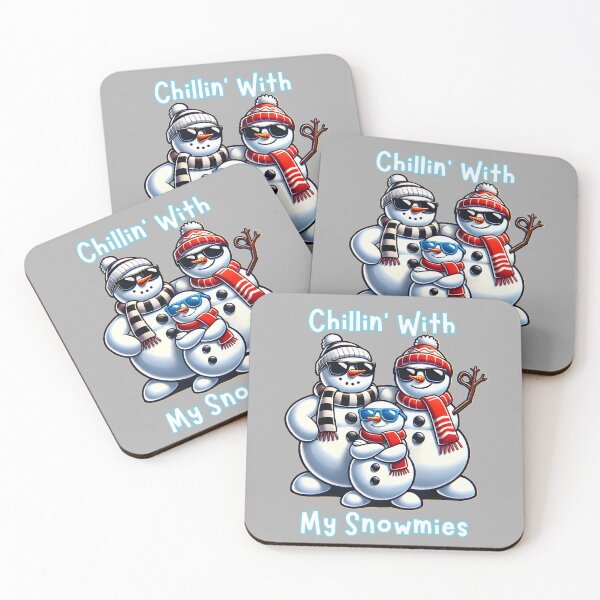 Item preview, Chillin' With My Snowmies – Cool Snowman Trio Design designed and sold by Dantin.