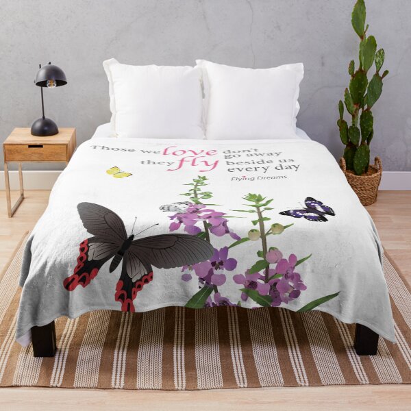 Item preview, Those We Love Fly Beside Us - Butterfly Tribute Poster designed and sold by FlyingDreamsArt.