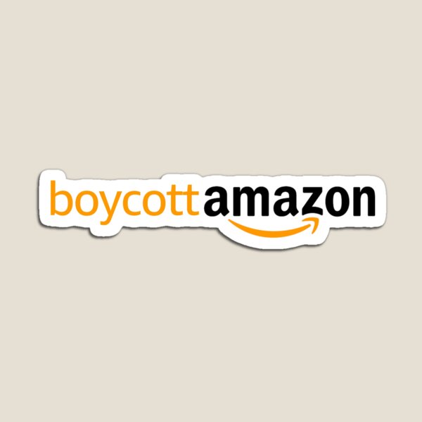 Vista previa del artículo con la obra «Boicot al logotipo de Amazon», diseñado y vendido por coffeepolicy.
