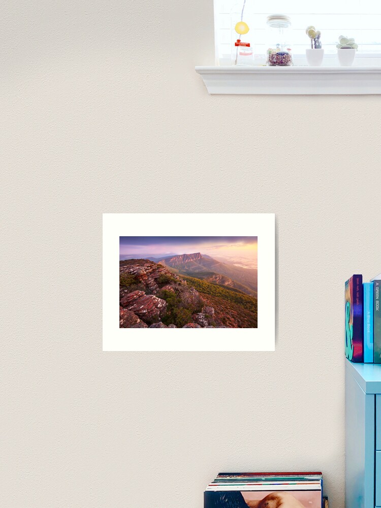 Thumbnail 2 of 3, Art Print, Redmans Bluff from Mt William, Grampians, Australia designed and sold by Chockstone.