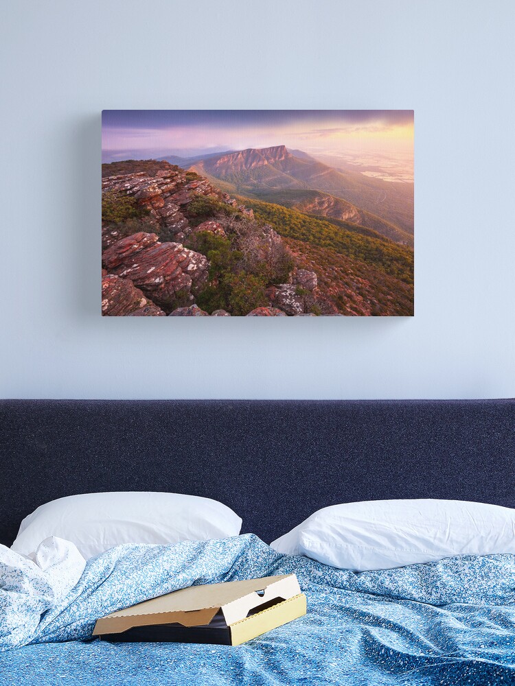 Thumbnail 2 of 3, Canvas Print, Redmans Bluff from Mt William, Grampians, Australia designed and sold by Chockstone.