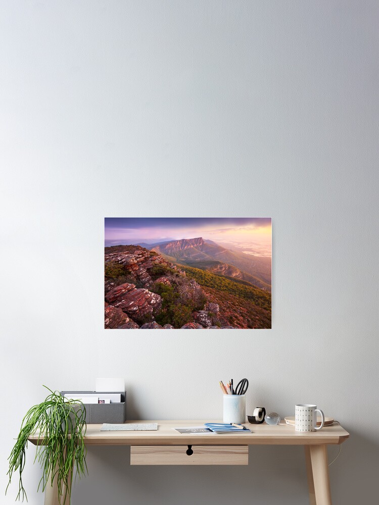 Thumbnail 2 of 3, Poster, Redmans Bluff from Mt William, Grampians, Australia designed and sold by Chockstone.
