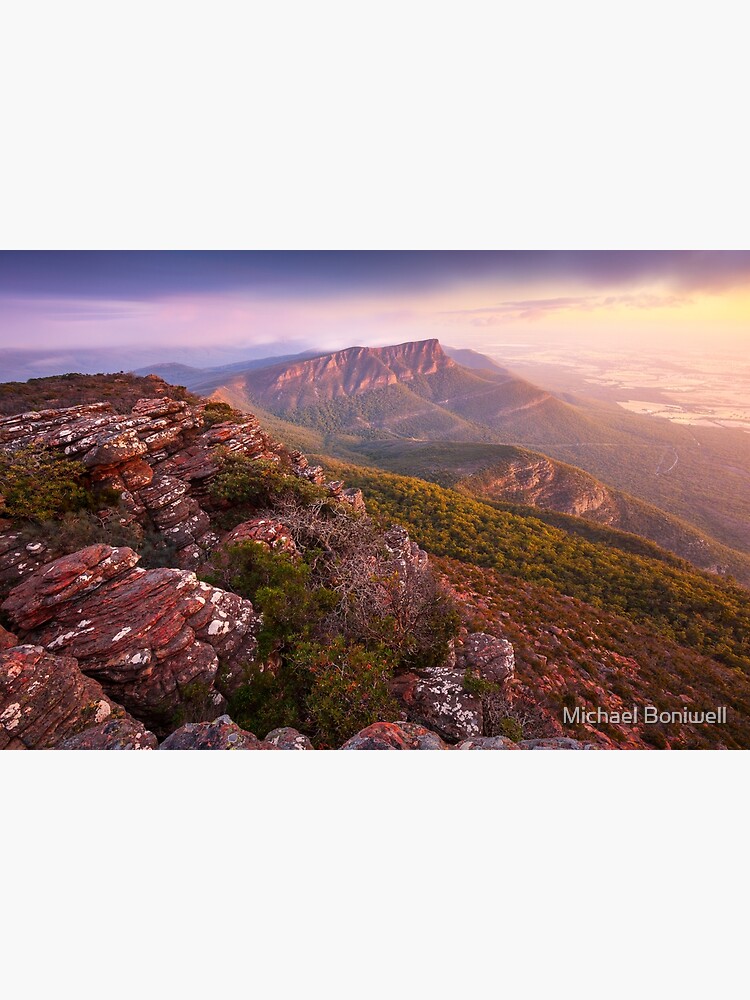 Thumbnail 7 of 7, Framed Art Print, Redmans Bluff from Mt William, Grampians, Australia designed and sold by Chockstone.