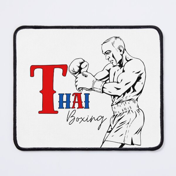 Item preview, Black line drawing of a Thai boxer, Thai Boxing.Thai national sport. designed and sold by CHUBBYWHALE.
