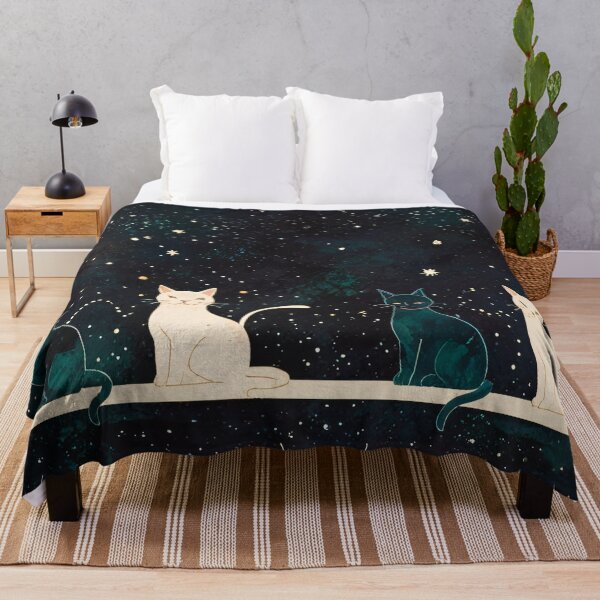 Item preview, Cats in night sky designed and sold by KiraChie.