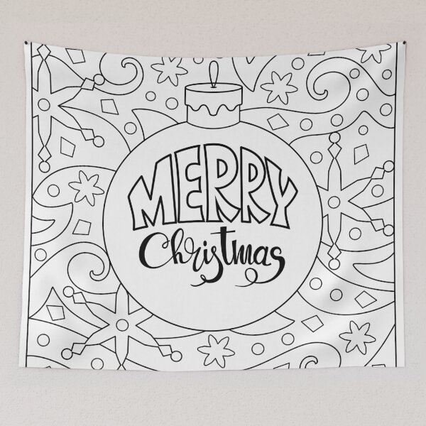 Item preview, Merry Christmas Ornament! A Coloring-Book Design designed and sold by ColoringCove.
