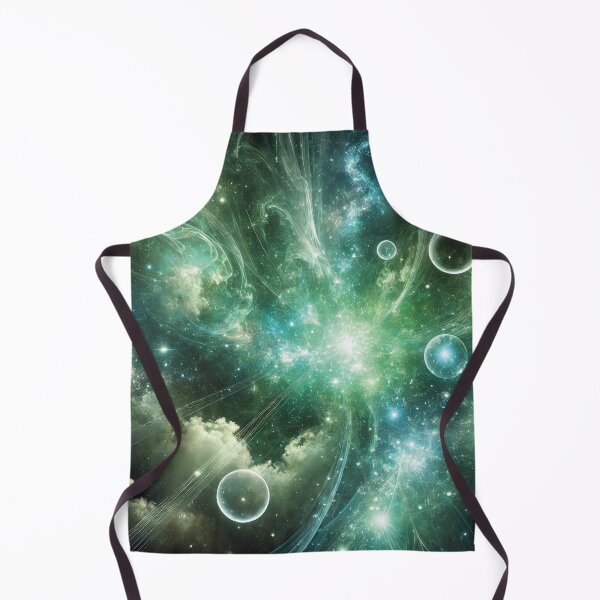 Item preview, Green Cosmic Nebula | Mystical Galactic Scene designed and sold by RealmBeastsAI.