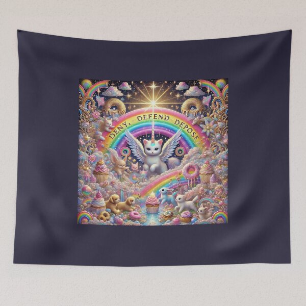 Item preview, Deny Defend Depose Ciute Unicorn Kitten Rainbow Cupcakes designed and sold by brehto.