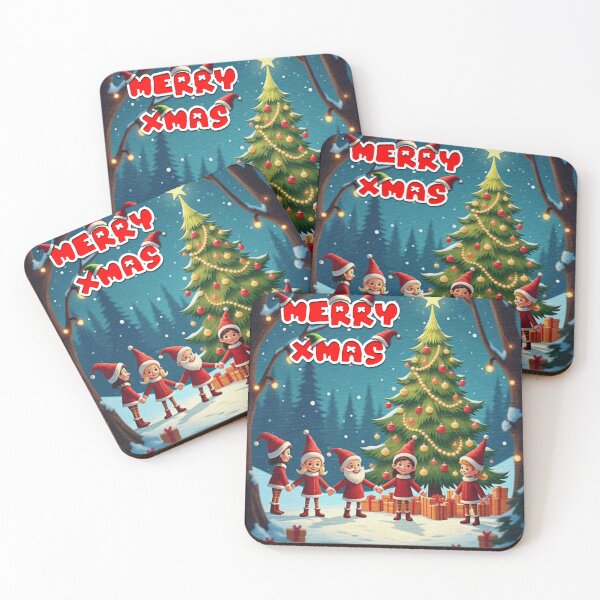 Item preview, Christmas Pine & Santa Elf designed and sold by VeenyOcicat.