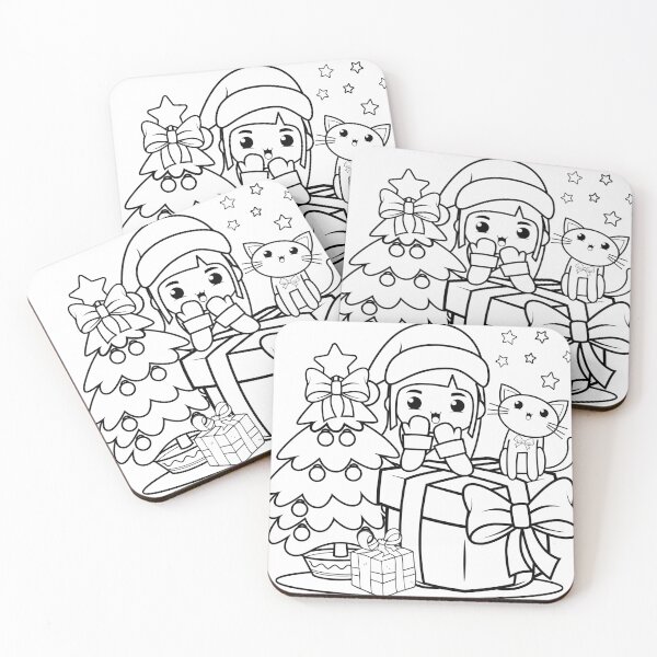 Item preview, Cat's Christmas! A Coloring Book Design designed and sold by ColoringCove.