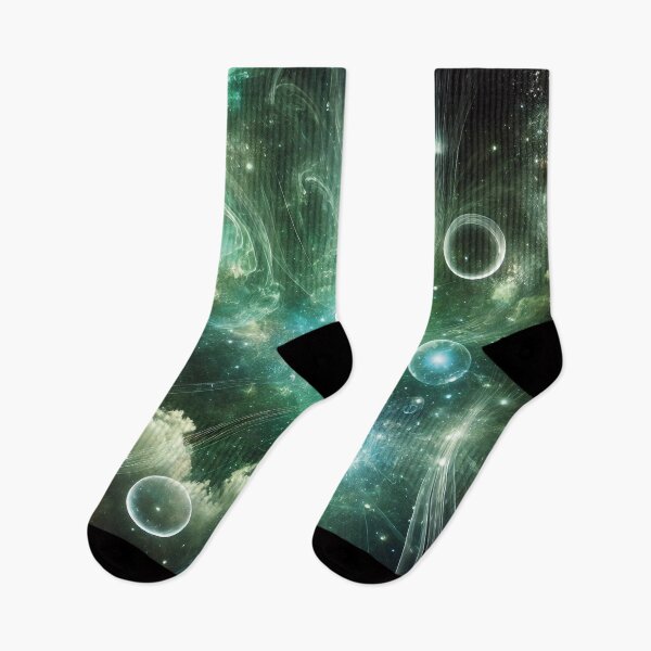 Item preview, Green Cosmic Nebula | Mystical Galactic Scene designed and sold by RealmBeastsAI.