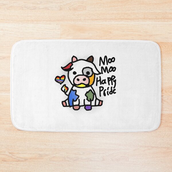 Item preview, LGBTQIA Pride Chibi Cow designed and sold by Wolfs-Stickette.