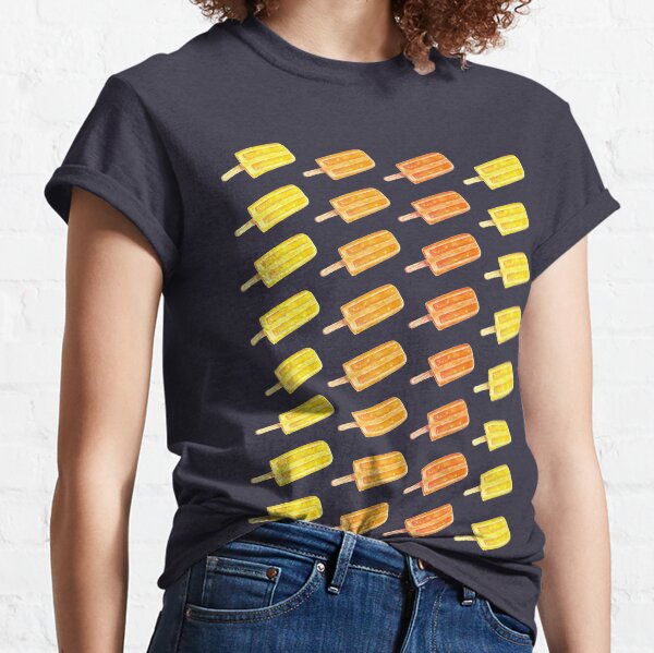 Summer Inspired Colorful Popsicle Pattern Classic T-Shirt