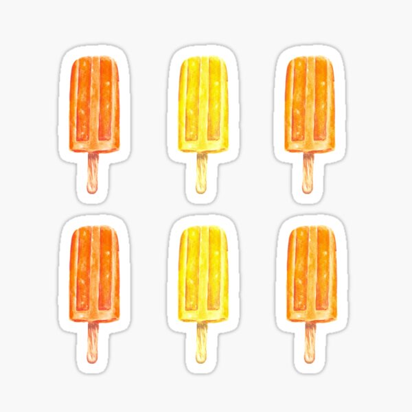 Summer Inspired Colorful Popsicle Pattern Sticker