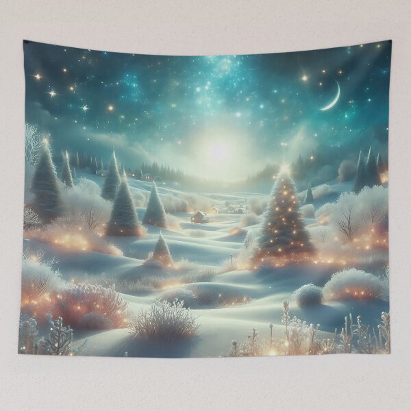 Item preview, magical winter landscape with lights designed and sold by bernhagen.