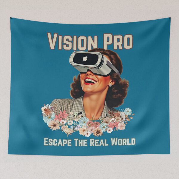 Item preview, Retro Futuristic Vision Pro Design - Escape the Real World designed and sold by danfreeze.