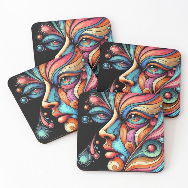 Item preview, Surrealism 90's Facial Abstract  designed and sold by Myra365Art.