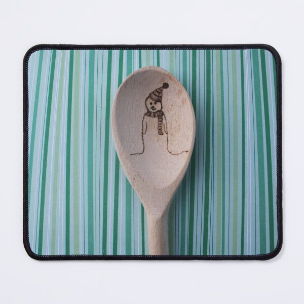 Item preview, Snowman pyrography spoon designed and sold by Emma Amies.