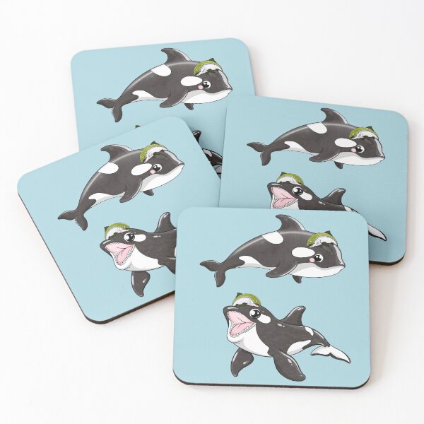 Item preview, Salmon Hat Orca Double Pack designed and sold by Natasha Mansfield.