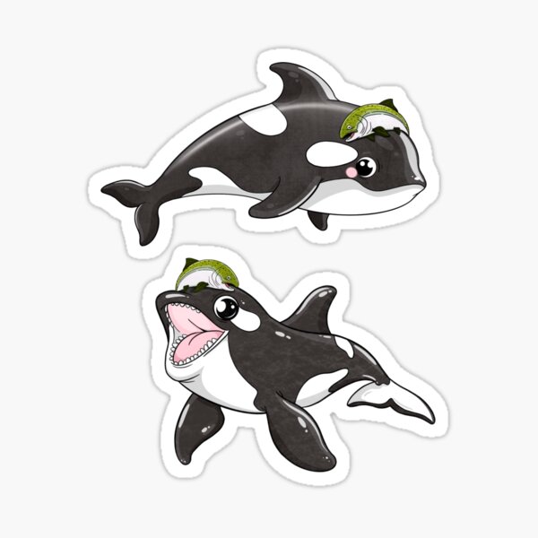 Item preview, Salmon Hat Orca Double Pack designed and sold by Natasha Mansfield.