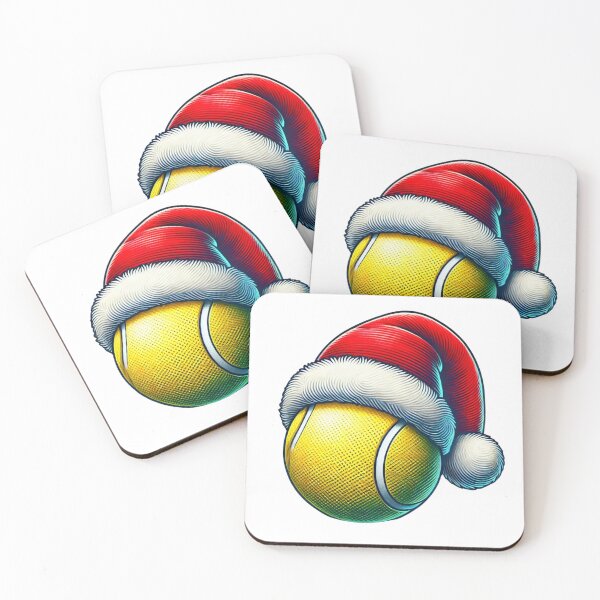 Item preview, Funny Christmas Tennis Ball Santa Hat Xmas A Smash Hit for the Holidays Perfect for Court Celebrations designed and sold by Zestfull.