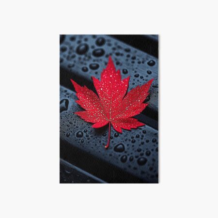 Item preview, Red Maple Leaf with Raindrops designed and sold by Girl-Gallery.