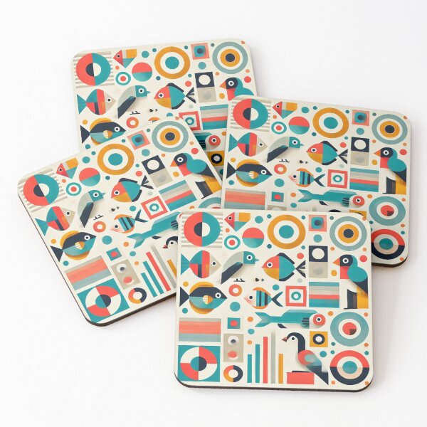Item preview, Geometry cats pets fish birds designed and sold by ZulryLifestyles.