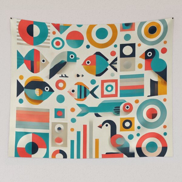 Item preview, Geometry cats pets fish birds designed and sold by ZulryLifestyles.