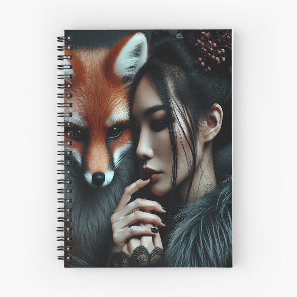 Item preview, AI generated woman and fox designed and sold by AI-this-is-AI.
