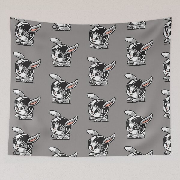 Item preview, Follow The White Rabbit Motorabbit Bunny Hare Follow Me Motogirl Motorcycle Girl Rabbit With Helmet designed and sold by Cr320.