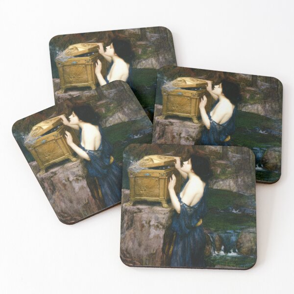 Item preview, HD Pandora Painting 1896 by John William Waterhouse | Pandora's Box Peeking  designed and sold by Arwen-Art.