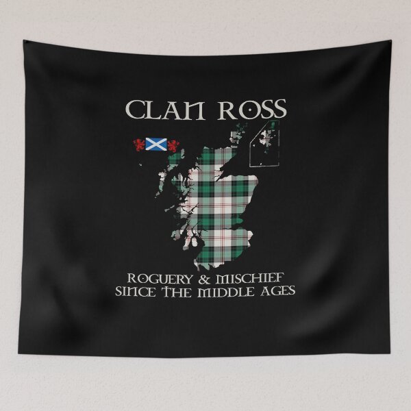Item preview, Clan Ross Arisaid tartan Scotland map Saltire flag and lion rampant scottish designed and sold by Clan1093.
