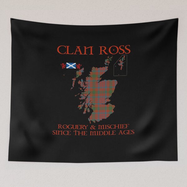 Item preview, Clan Ross tartan Scotland map Saltire flag and lion rampant scottish designed and sold by Clan1093.