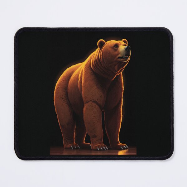 Item preview, Strong Neon Orange Bear On Black designed and sold by Museum Of Non-Existing Art.