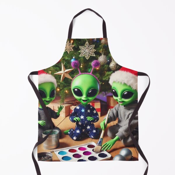 Item preview, Alien children decorate the Christmas tree designed and sold by Dogandesighn.