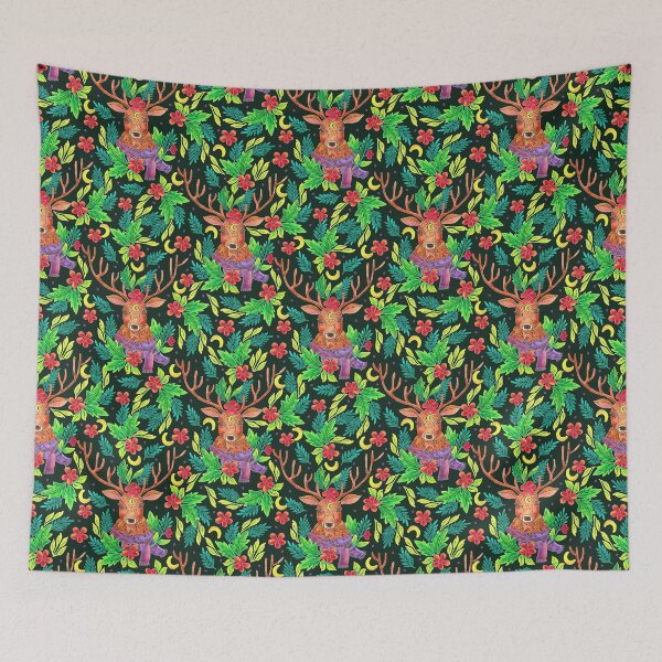 Item preview, Enchanting Reindeer: Hidden in night time - multi color  designed and sold by Kaushlydraw.