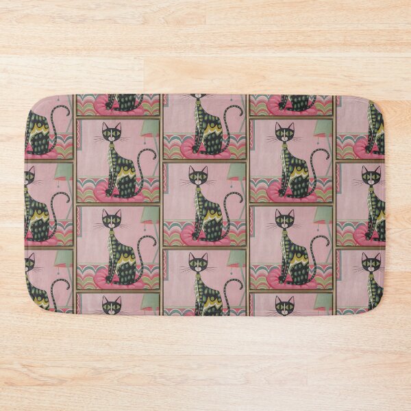 Item preview, Mid Century Modern Long Neck Atomic Cat Painting designed and sold by Tamas Das.