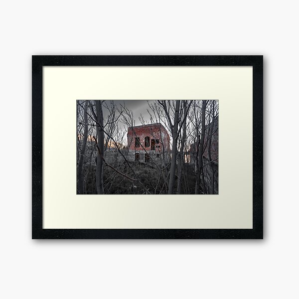 Creepy Building Jerome Arizona Framed Art Print