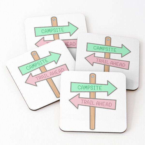 Item preview, Hand Drawn cute Wooden Camping Signage designed and sold by nuchz.